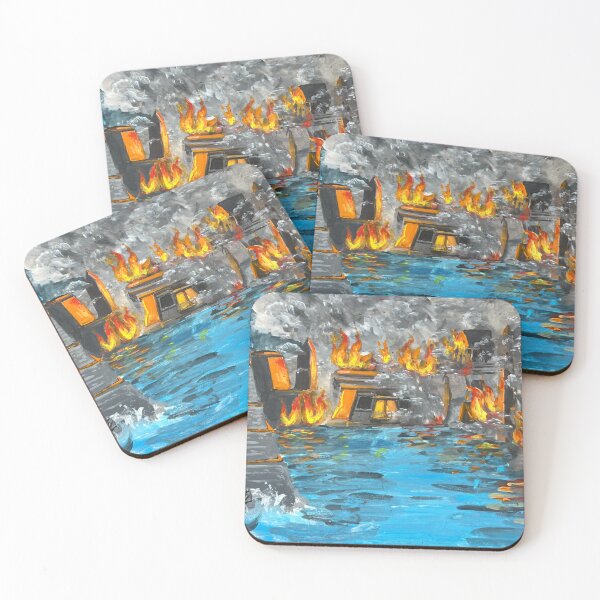 Item preview, Burning of the Library of Alexandria designed and sold by reese dawson art.