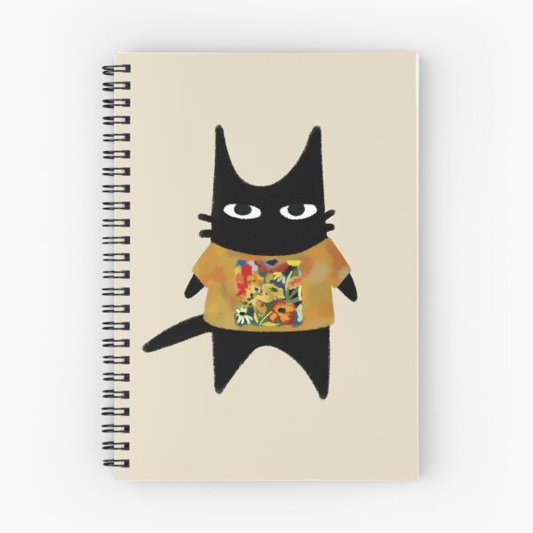 Item preview, furtoon series: black cat wearing adrienne lenker songs album shirt designed and sold by Kyna Arts.