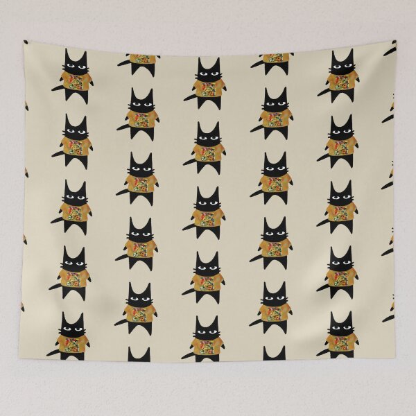 Artikelvorschau, Furtoon-Serie: Schwarze Katze trägt ein T-Shirt mit Liedern von Adrienne Lenker entworfen und verkauft von Kyna Arts.