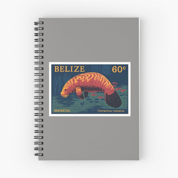 Item preview, Belize West Indian Manatee Stamp Poster designed and sold by retrographics.