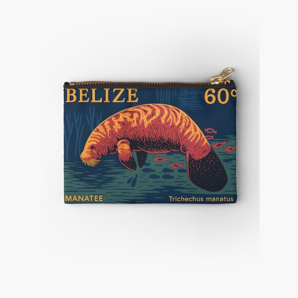 Item preview, Belize West Indian Manatee Stamp Poster designed and sold by retrographics.