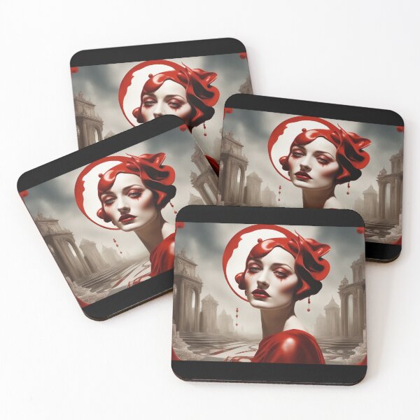 Item preview, Elegant Portrait Of Prophetic Woman 1920's Inspired Red designed and sold by Rebel Gurl.
