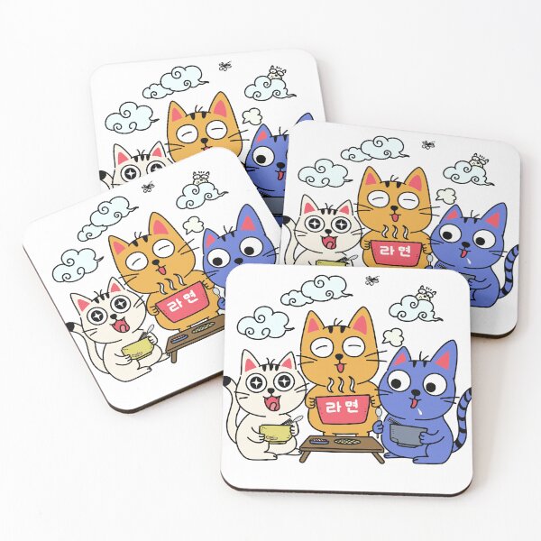 Item preview, Korean Ramyeon Party with Cute Cartoon Cats designed and sold by studio902.