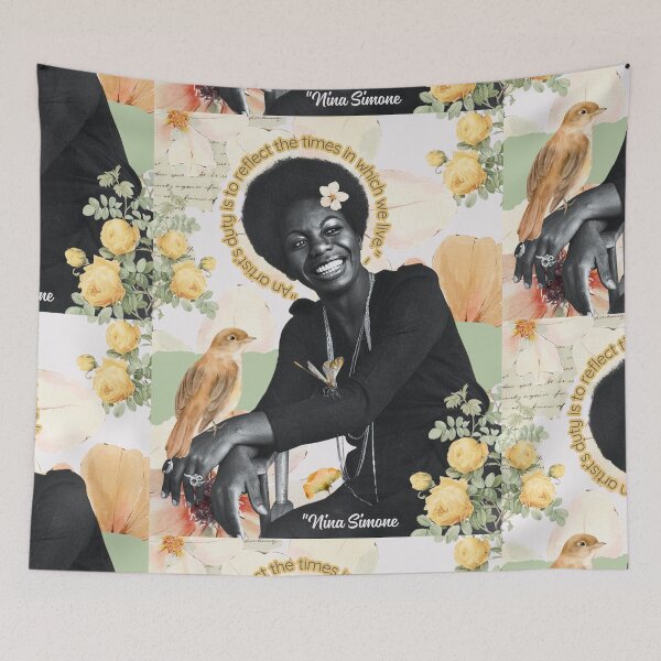 Item preview, Nina Simone Quotes FanArt An Artist’s Duty – Empowerment Collage Aesthetic  designed and sold by SpiralStairShop.