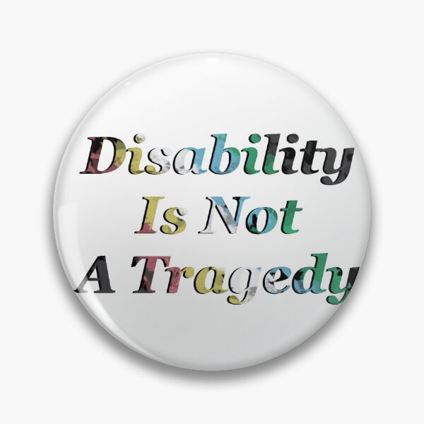 Item preview, Disability is Not a Tragedy flag colors designed and sold by LaurenEhretArt.