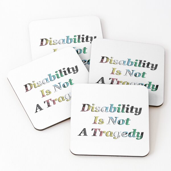 Item preview, Disability is Not a Tragedy flag colors designed and sold by LaurenEhretArt.
