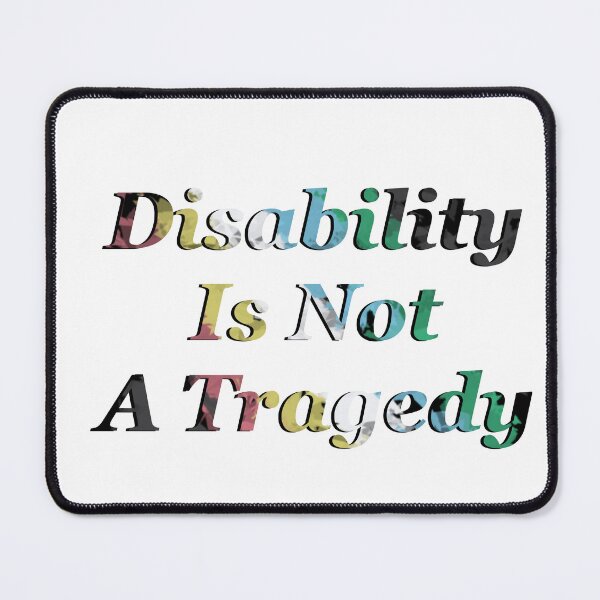 Item preview, Disability is Not a Tragedy flag colors designed and sold by LaurenEhretArt.