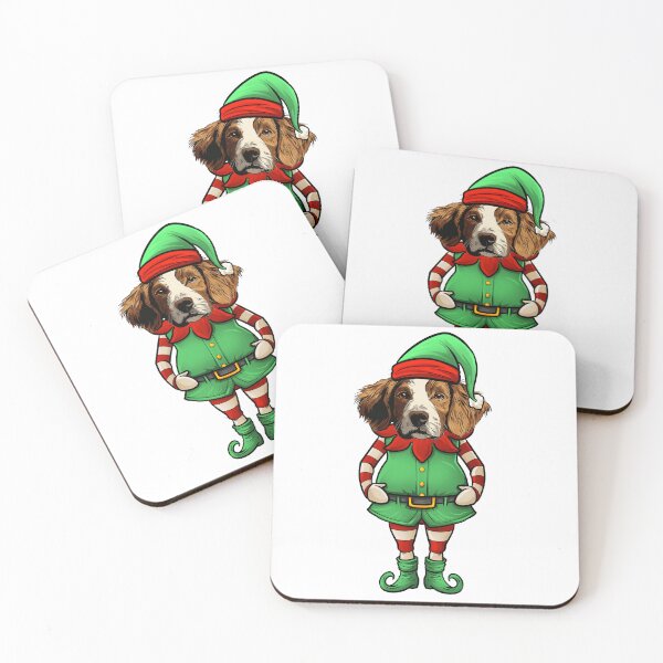 Item preview, Brittany Spaniel Christmas Elf designed and sold by whyitsme.