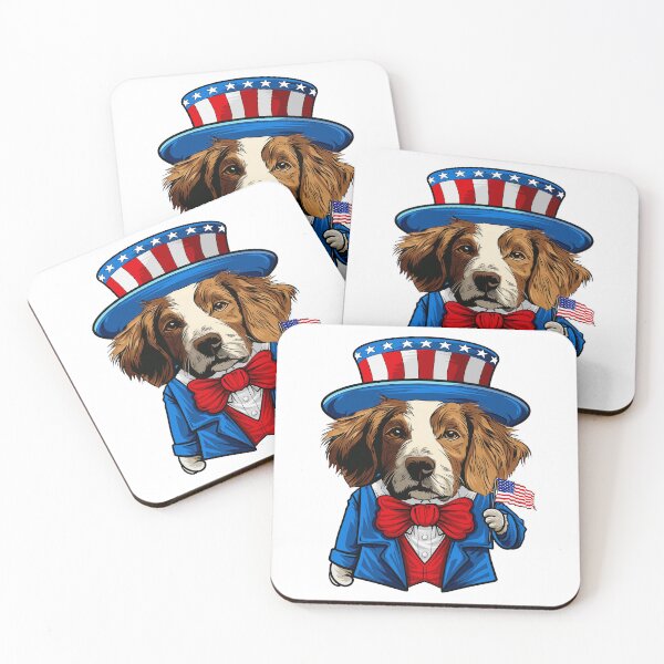 Item preview, Funny American Dog Brittany Spaniel 4th of July designed and sold by whyitsme.