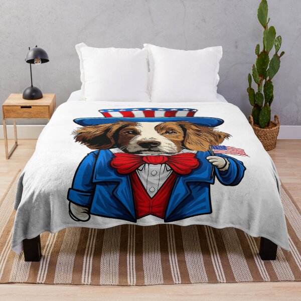 Item preview, Funny American Dog Brittany Spaniel 4th of July designed and sold by whyitsme.