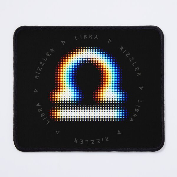Item preview, Libra Glitch – Balanced Halftone Zodiac Symbol in Neon Air designed and sold by H Jonas.