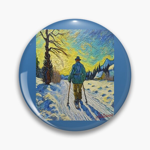 Item preview, "Snowshoeing Serenity: Intimate Journey in Vibrant Winter Landscape" designed and sold by Artisticanvas.