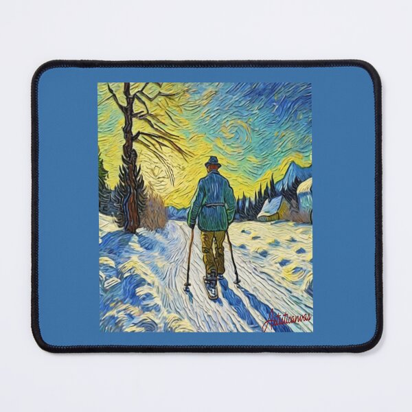 Item preview, "Snowshoeing Serenity: Intimate Journey in Vibrant Winter Landscape" designed and sold by Artisticanvas.