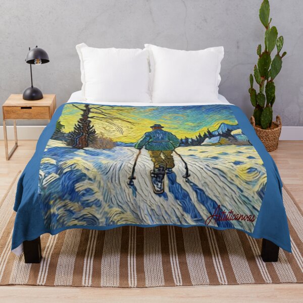 Item preview, "Snowshoeing Serenity: Intimate Journey in Vibrant Winter Landscape" designed and sold by Artisticanvas.