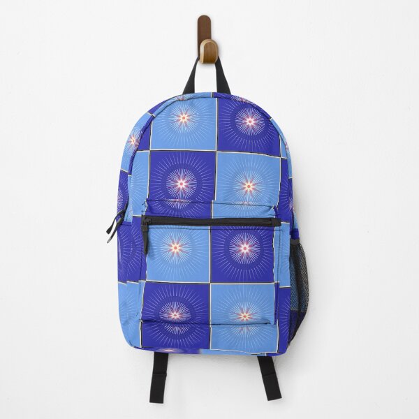 Item preview, Retro Modern Design 15-1: Blue Check with Starbursts designed and sold by SBVillard.