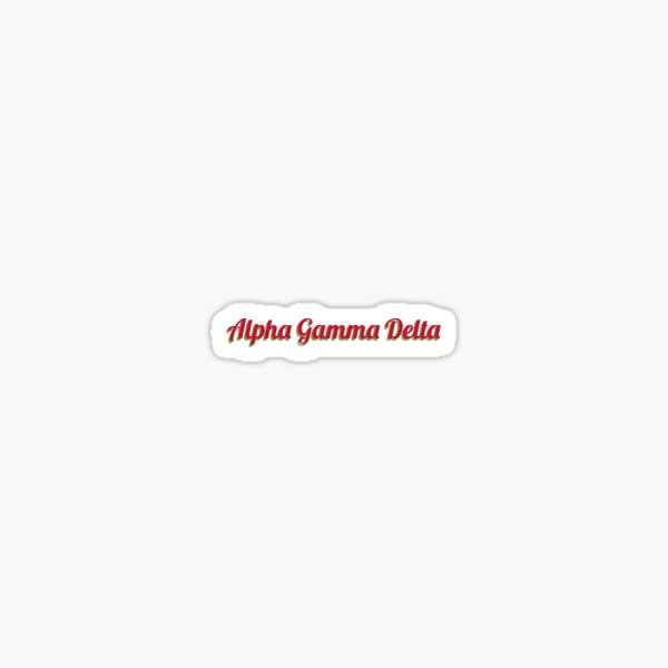 Item preview, Alpha Gamma Delta Red & Green Script designed and sold by KLF Creative.
