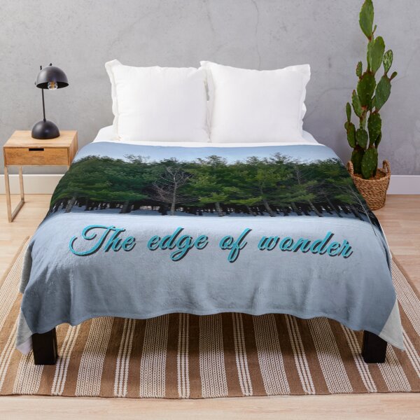 Item preview, The Edge of Wonder – Winter Forest Photography with Quote designed and sold by Dynahgrl.