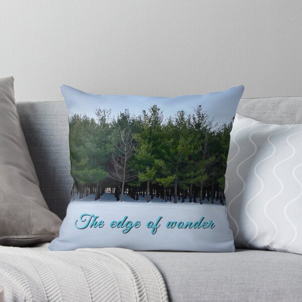 Item preview, The Edge of Wonder – Winter Forest Photography with Quote designed and sold by Dynahgrl.