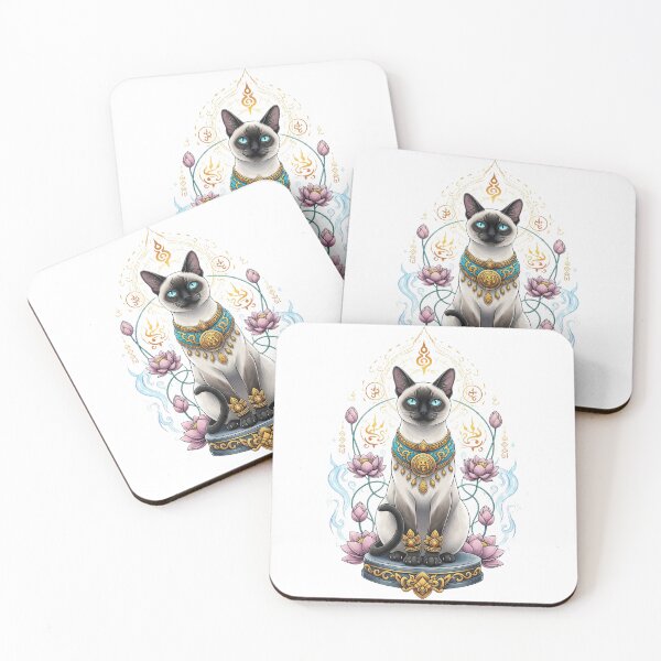 Item preview, Mystical Thai Cat – Spiritual Amulet Guardian designed and sold by LABUTI-SHOP.