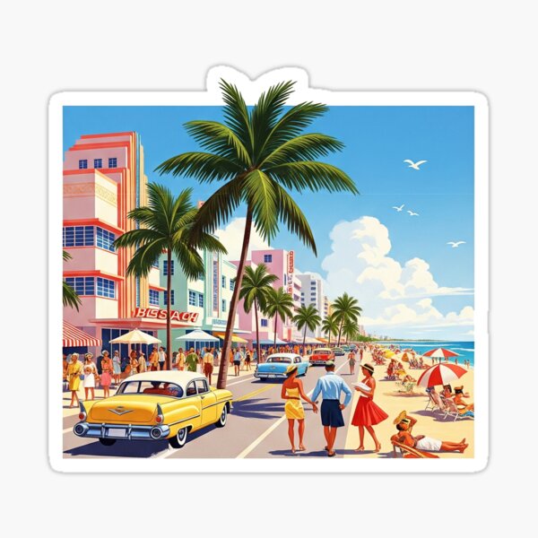 Item preview, Miami Beach - USA (Country Collection) designed and sold by HeartbeatPrint.