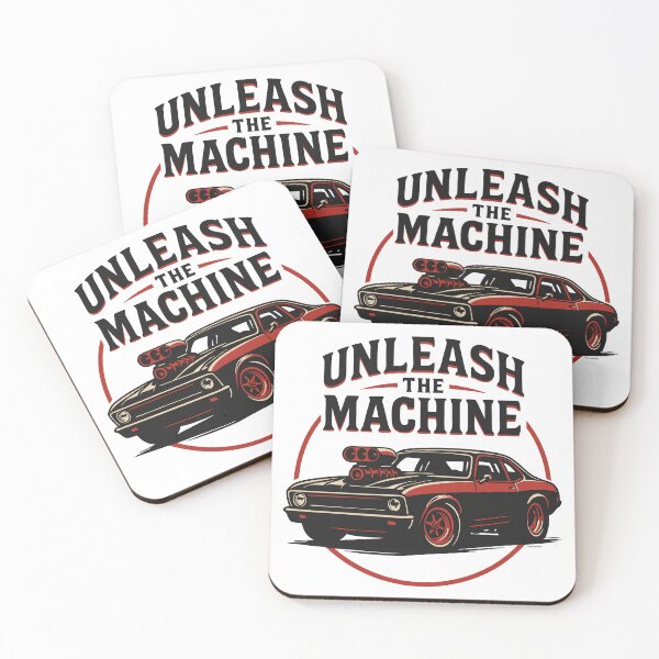 Item preview, Unleash the Machine, Supercharged Muscle Car Power Statement Design designed and sold by Automotive Art by Greg.