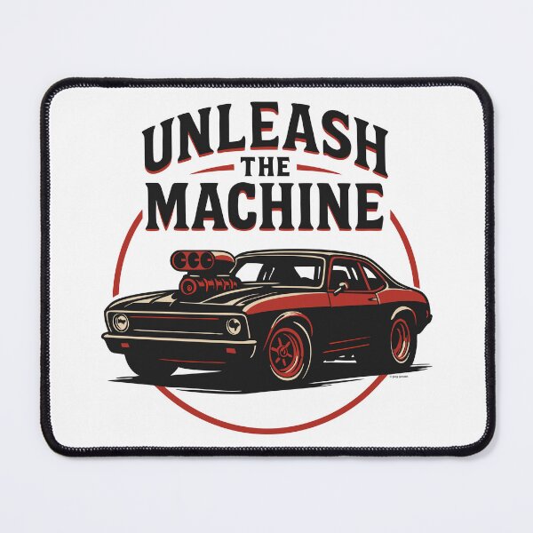 Item preview, Unleash the Machine, Supercharged Muscle Car Power Statement Design designed and sold by Automotive Art by Greg.