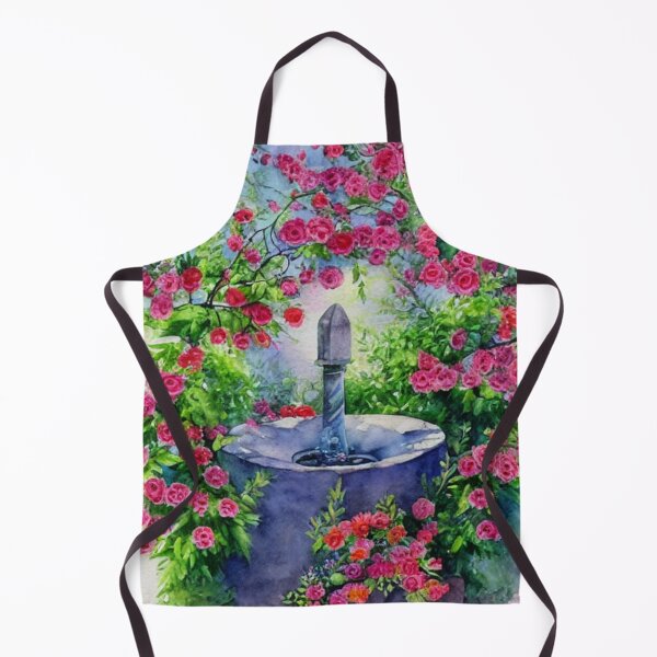 Item preview, Romantic Garden Water Fountain • Floral Vintage Courtyard designed and sold by fairmaiden7.