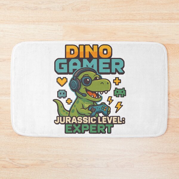 Item preview, Dino Gamer Jurassic Level Expert Prehistoric Pixel Player designed and sold by k3rstman1.