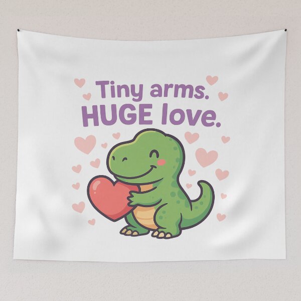 Item preview, Tiny Arms, Huge Love Dinosaur Charm designed and sold by k3rstman1.