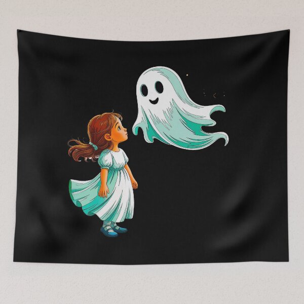 Item preview, Halloween Girl with Gost designed and sold by Sublime Studio graphics.
