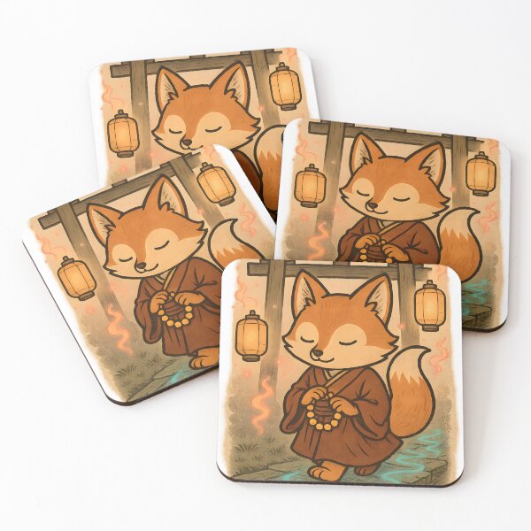 Item preview, Tranquil Fox Monk at the Shrine designed and sold by Spirit Ink.