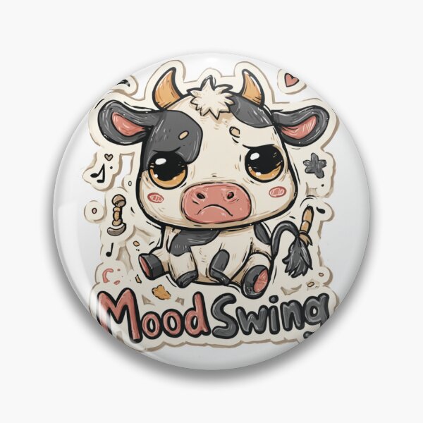 Item preview, Moo-d Swing Angry Cute Cow designed and sold by AdequateTRex.
