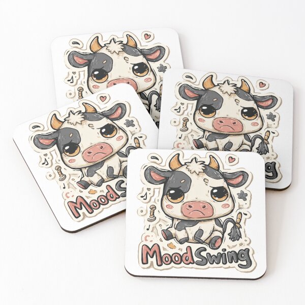 Item preview, Moo-d Swing Angry Cute Cow designed and sold by AdequateTRex.