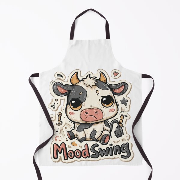 Item preview, Moo-d Swing Angry Cute Cow designed and sold by AdequateTRex.