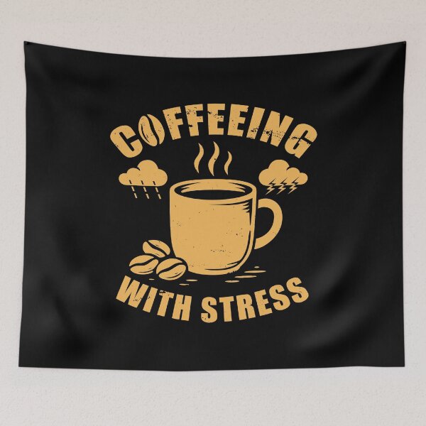 Item preview, Coffeeing with Stress Vintage Coffee Lover Slogan designed and sold by BoggsNicolasArt.