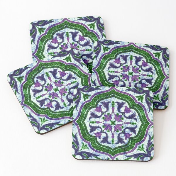 Item preview, Batik Purple Green Mirror flower designed and sold by AuroraXGreen.