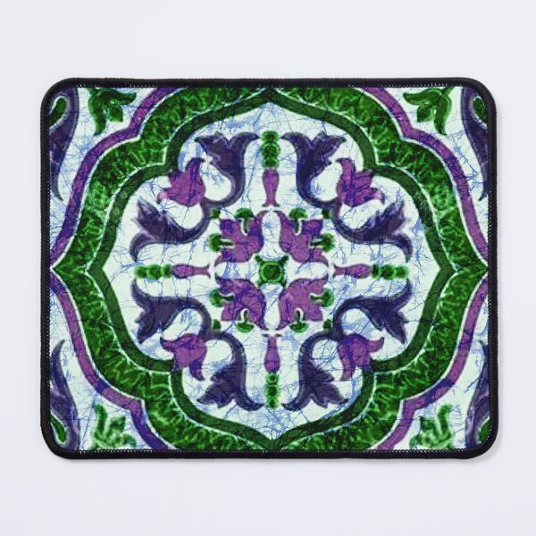 Item preview, Batik Purple Green Mirror flower designed and sold by AuroraXGreen.