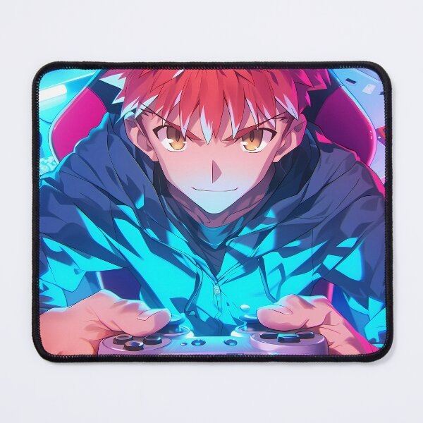 Item preview,  Shirou Emiya Fate Stay Night Neon Gamer Mood Intense Anime designed and sold by HumbertoValveno.