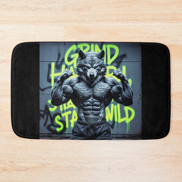 Item preview, Wolf Spirit Gym Motivation Sticker – Primal Strength Quote for Beast Mode Mindset & Alpha Fitness Energy designed and sold by MillionaireGenZ ⭐⭐⭐⭐⭐ (5.0).