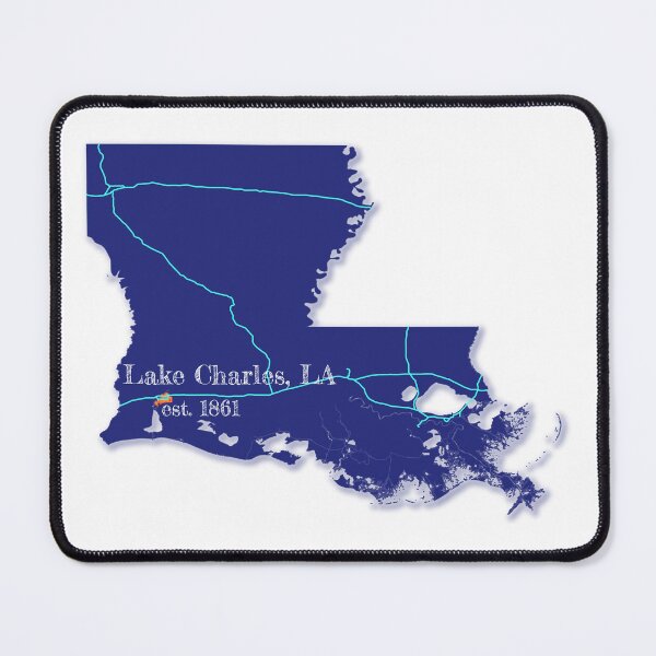 Item preview, Lake Charles, LA [Blue] designed and sold by PhilbonianDezin.
