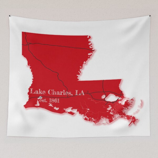 Item preview, Lake Charles, LA [Red] designed and sold by PhilbonianDezin.