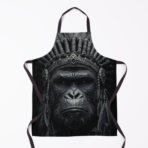 Item preview, Gorilla War Bonnet in Black designed and sold by ValogaStudio.