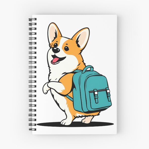 Item preview, A corgi dog, carrying a schoolbag, goes to school designed and sold by DOG DESIGN.
