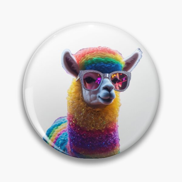 Item preview, Fabulous Rainbow Llama with Glitter Shades-1 designed and sold by SamartkitDesign.