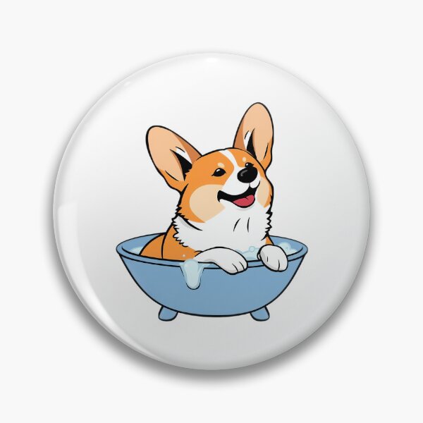 Artikelvorschau, Ein Corgi beim Baden entworfen und verkauft von DOG DESIGN.