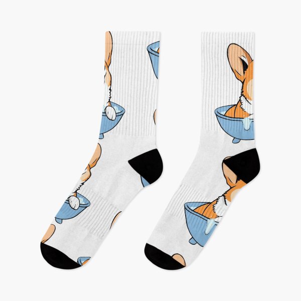 Item preview, A corgi taking a bath designed and sold by DOG DESIGN.