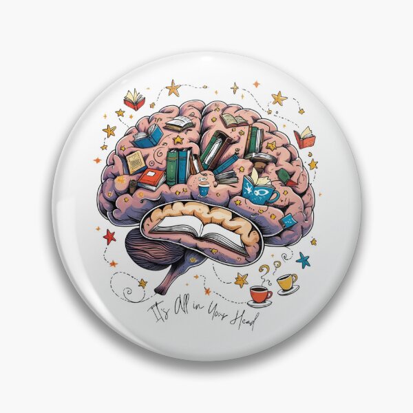 Item preview, It’s All in Your Head Psychology Nerd Sticker designed and sold by saachigulati13.