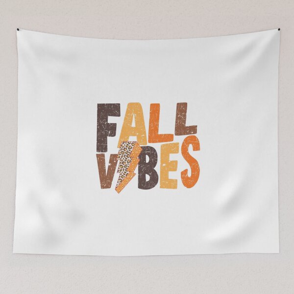 Item preview, Trendy Distressed "Fall Vibes" with Leopard Print Lightning Bolt Design designed and sold by Colorful-Garden.