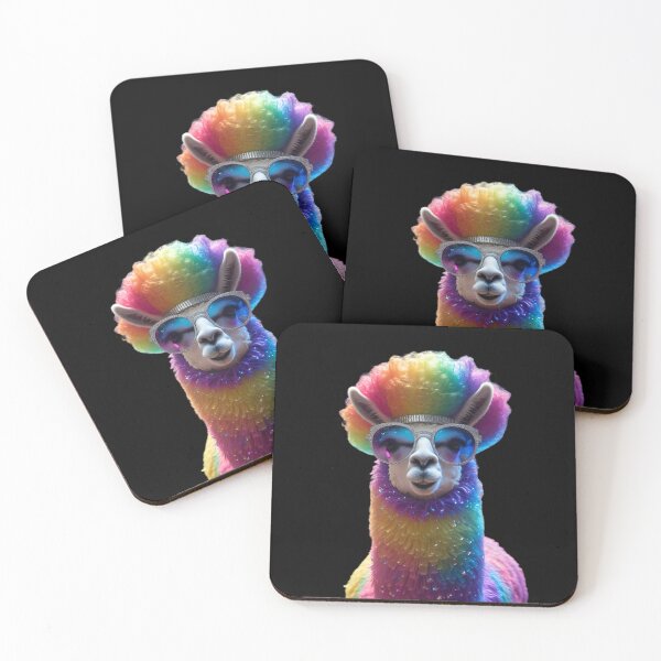 Item preview, Fabulous Rainbow Llama with Glitter Shades-2 designed and sold by SamartkitDesign.