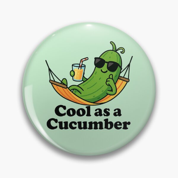 Item preview, Cool as a Cucumber - Chill Cucumber in Hammock designed and sold by Myra365Art.